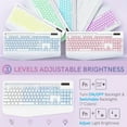 thumbnail image 3 of Wagpak Wireless Keyboard and Mouse Combo with 7 Color Backlit Palm Rest Phone Holder for PC, Laptop Black, 3 of 9