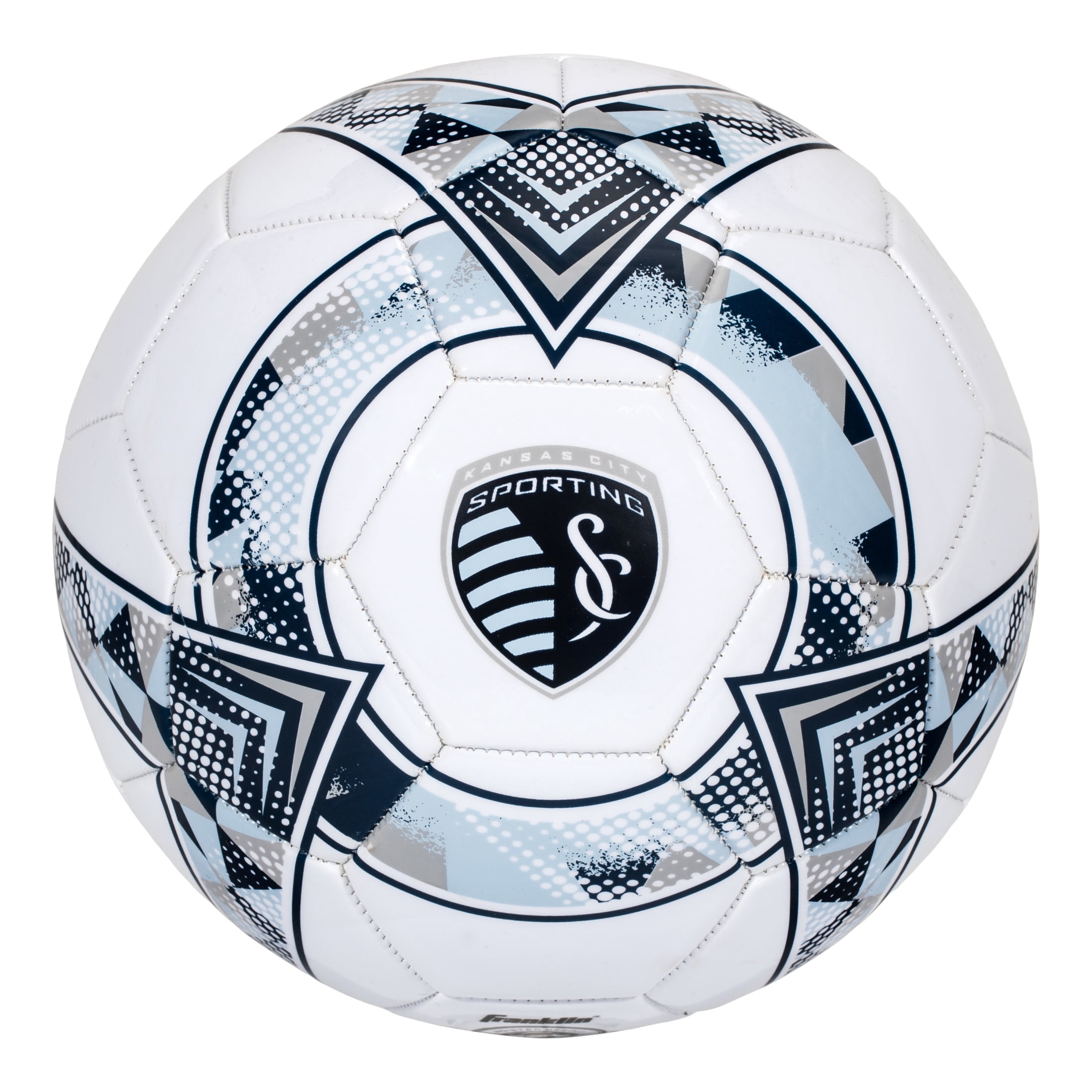Franklin Sports MLS Sporting Kansas City Soccer Ball - Official Size 5 Soccer Ball - Regulation Size + Weight Soccer Ball for Kids + Adults - Boys + Girls Soccer Ball - Air Pump Included