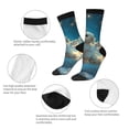 thumbnail image 3 of Vsdgher Cute Angel Winged Rabbit Crew Socks for Men & Women, Breathable Casual Athletic Ankle Socks, 3 of 6