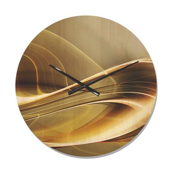 Designart 'Elegant Fractal Modern Sofa ' Modern Wood Wall Clock
