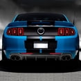 thumbnail image 2 of IKON MOTORSPORTS, Rear Diffuser Bumper Lip Compatible With 2013-2014 Ford Mustang V6 & GT,  Spoiler Diffuser W/ Shark Fins, 2 of 7