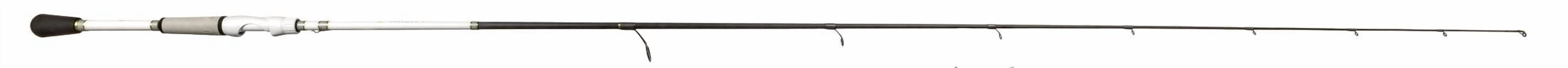 Lew’s MACH 1 Spinning Fishing Rod, 7-Foot, 1-Piece IM7 Graphite Rod with Light Power and Fast Action, Winn Dri-Tac Split-Grip, Graphite Skeletal Reel Seat, White/Black/Green