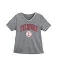 thumbnail image 5 of Women's Gameday Couture Gray Stanford Cardinal Iconic Edge Rhinestone V-Neck T-Shirt, 5 of 7