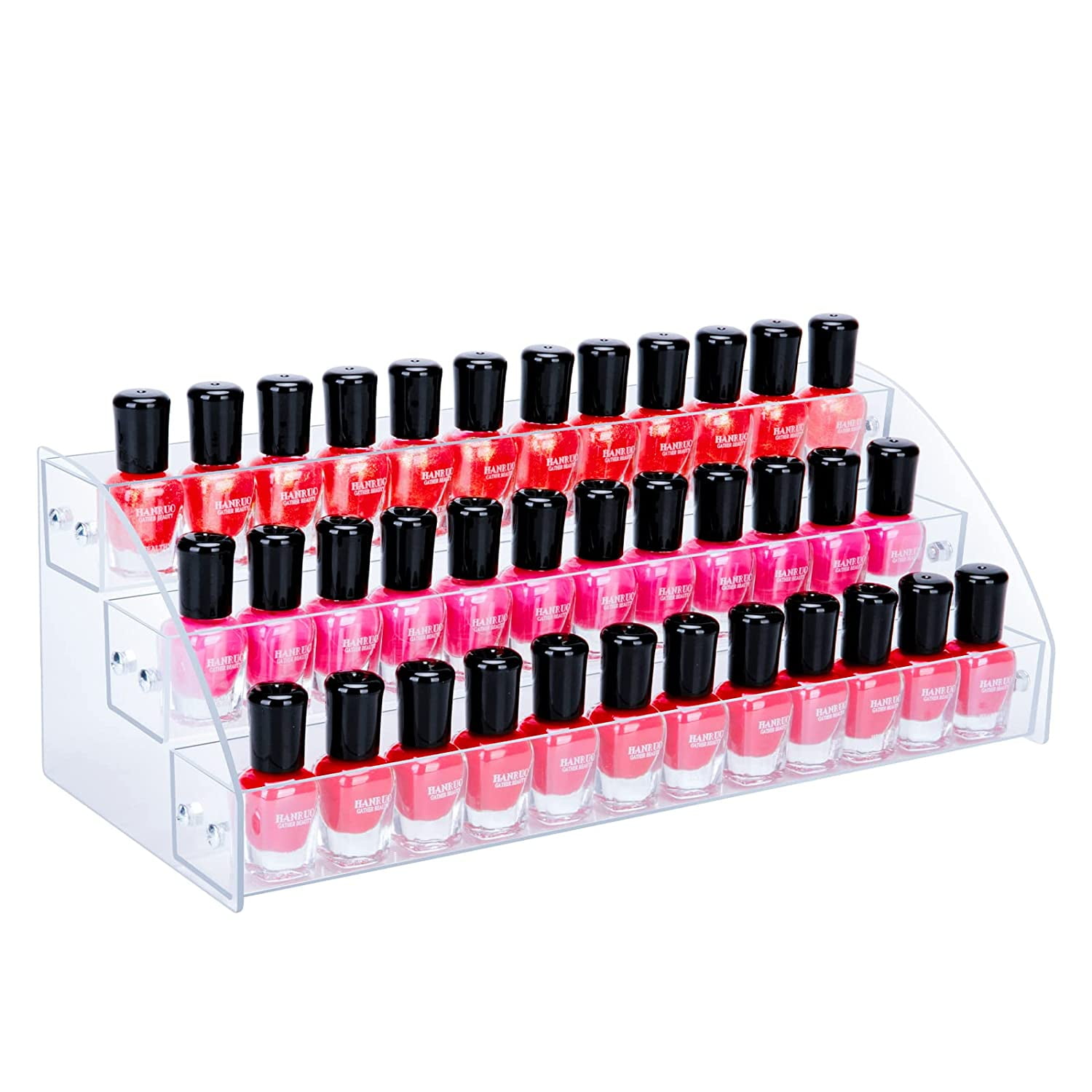 Huewind Acrylic Nail Polish Organizer 36 Bottles of 3 Layers Display