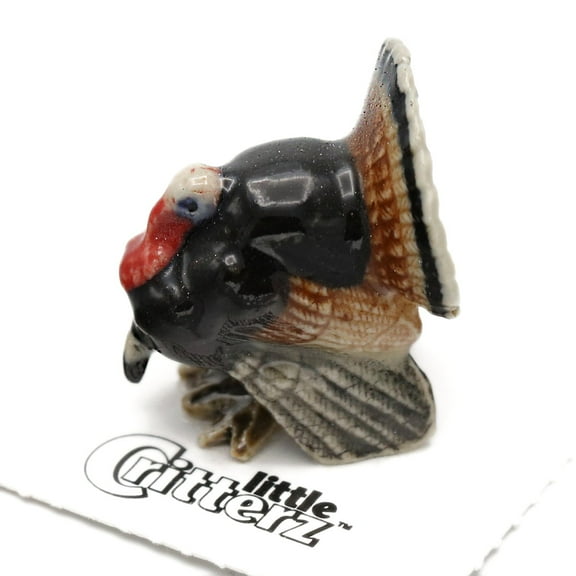 Turkey "Gobbler" - miniature porcelain figurine