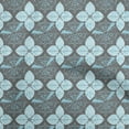 thumbnail image 1 of oneOone Cotton Jersey Turquoise Blue Fabric Asian Tile Traditional Floral Diy Clothing Quilting Fabric Print Fabric By Yard 58 Inch Wide, 1 of 4