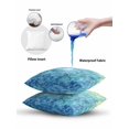thumbnail image 5 of Waterproof Outdoor Throw Pillows with Inserts 12"x20" Set of 2,Turquoise Blue Teal Soft Decorative Pillowcases for Couch Bedroom,Chic Stained Glass Texture Pillow Covers for Sofa Living Room, 5 of 8