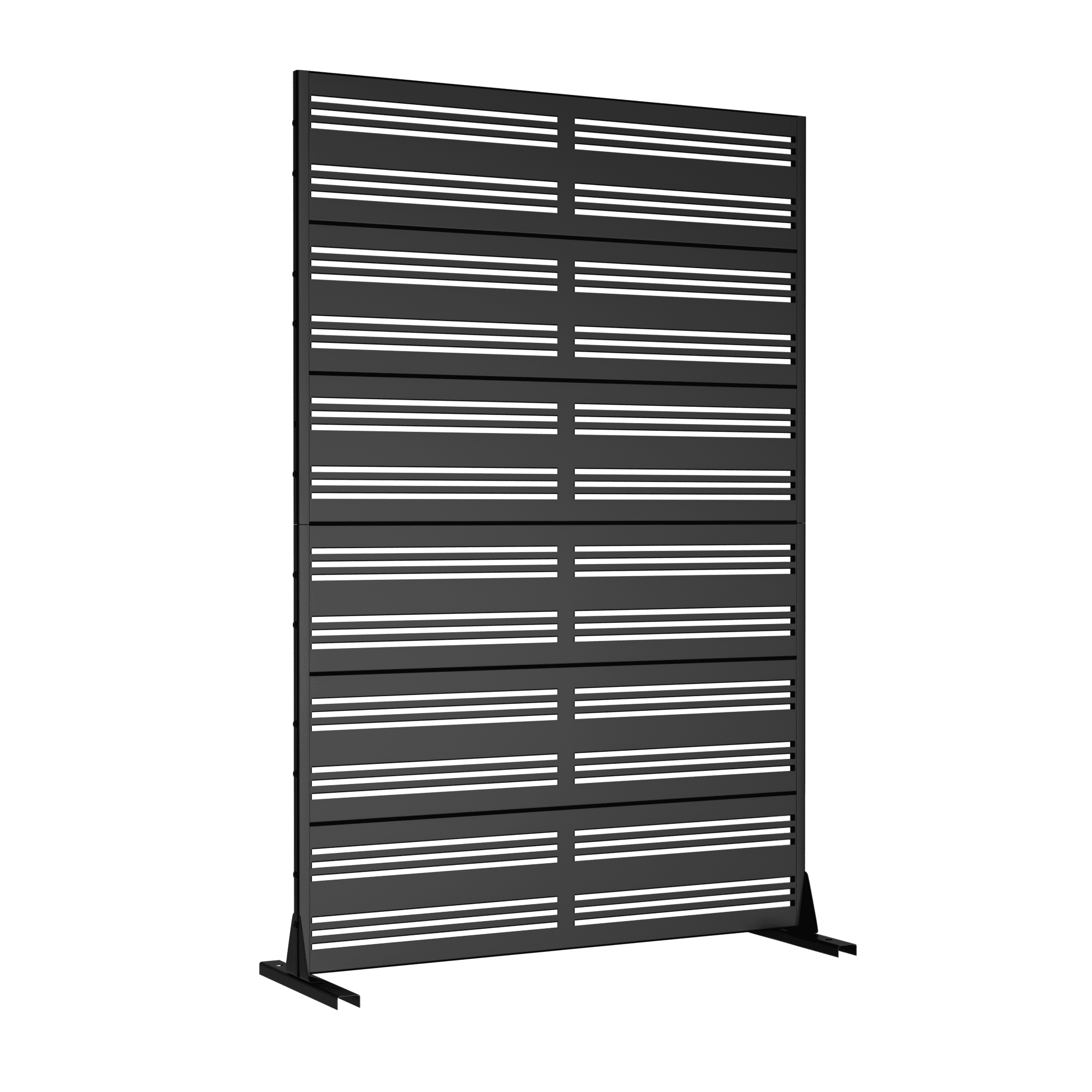 MAYEERTY Outdoor & Indoor Metal Panel Screen, Heavy-Duty Decorative Partition,Black