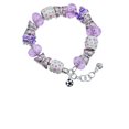 thumbnail image 2 of Delight Jewelry Resin Soccer ball Purple Butterfly Bead Charm Bracelet, 7"+1" Extender, 2 of 5