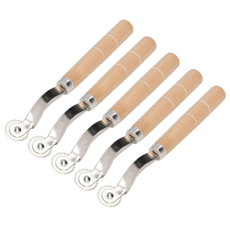 LYUMO Tracing Wheel,Tracing Wheel Sewing Tool,5Pcs Tracing Wheel Stainless  Steel Wooden Handle Stitching Wheels Tool For Punching Marking