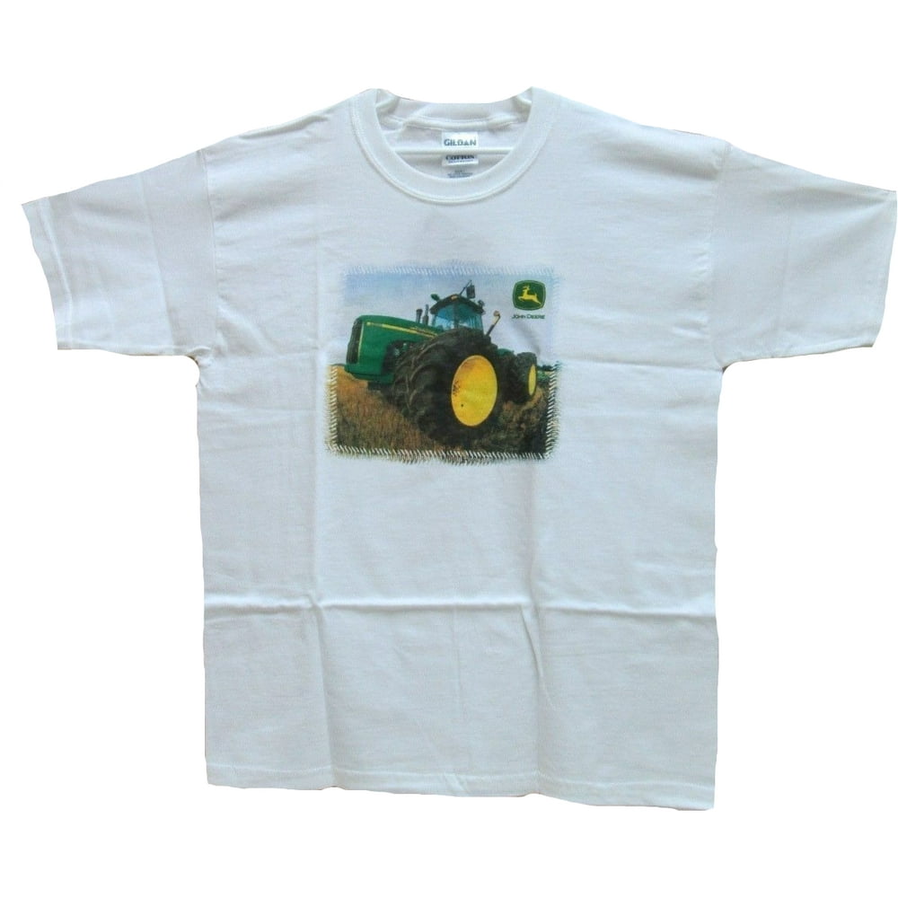 Youth John Deere White Tractor TShirt (XLarge) TUB28 77427 (XL