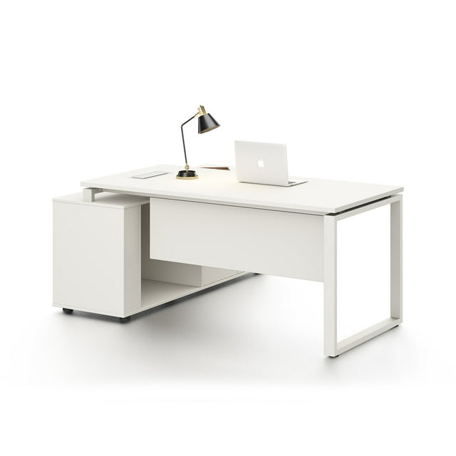 Escritorio Ejecutivo Mundo In Zadar Blanco, 160x140x75 cm, Diseño Moderno con Estructura ECO E1