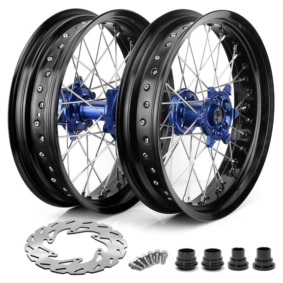 17" Supermoto Wheels Rims Set Brake Disc Sisk Rotor For BETA RR 350 390 430 RR Race Edition 200 250 300 350 480 RR-S 350 390 430 500 Xtrainer 2020 2021 2022 2023 CNC Aluminum Alloy