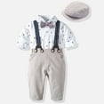 thumbnail image 2 of Caqnni Baby Boy Clothes Long Sleeve Sweatshirt Tops Pants Set Toddler Cowboy Fall Winter Outfit for 0 6 12 18 24 M 1t 2t 3t 4t 5t 6t Gift Sets(Silver,12-18 Months), 2 of 9