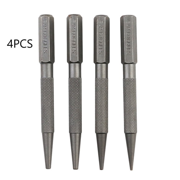 4Pcs Center Punch Set Alloy Steel Automatic Center Punch For Metal Wood Drilling Tool Automatic Center 0.8Mm/1.6Mm/2.4Mm/3.2Mm