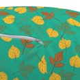 thumbnail image 3 of Autumn Pouf Cover with Zipper, Seasonal Fall of the Leaf Warm Colors Simple Art Design Composition Print, Soft Decorative Fabric Unstuffed Case, 30" W X 17.3" L, Sea Green and Mustard, by Ambesonne, 3 of 5