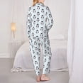 thumbnail image 3 of Pajamas for Women Set - Cute Penguin with Scarf Comfy Long Sleeve Button Up Pajama Sets for Women 2 Piece, Soft Sleepwear Nightwear Pjs Lounge Sets for Women with Pockets, 3 of 6