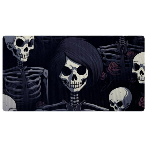 Kitchen Anti Fatigue Mat Non Skid Kitchen Floor Mat Vintage Comfort Standing Desk Office Farmhouse Runner Mat for Laundry, Skeleton