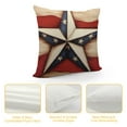 thumbnail image 4 of ONETECH  Vintage Rustic Background with Third Dimension American Five-Pointed Star Decorative Pillow Covers Square Throw Pillow Case Patriotic Cushion Cover, 4 of 5