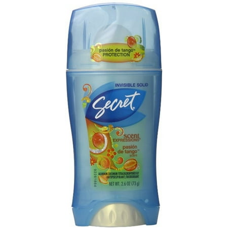 Secret Scent Expressions Antiperspirant & Deodorant Invisible Solid, Pasion de Tango 2.60 oz (Pack of 4)