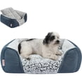 thumbnail image 1 of Washable Dog Bed with Removable Cushion for Medium Small Dogs Easy to Wash Pet Sofa Bed with Side Rectangle Bolster Cat Bed Calming Cuddle Puppy Bed Slip Bottom CM, 1 of 6