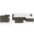 thumbnail image 3 of Crosley Sea Island 6 Piece Patio Sectional Set in Brown and White, 3 of 5
