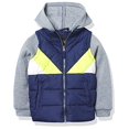 thumbnail image 1 of Boys' Midweight Vest 2fer Jacket, Navy, 2T, 1 of 2