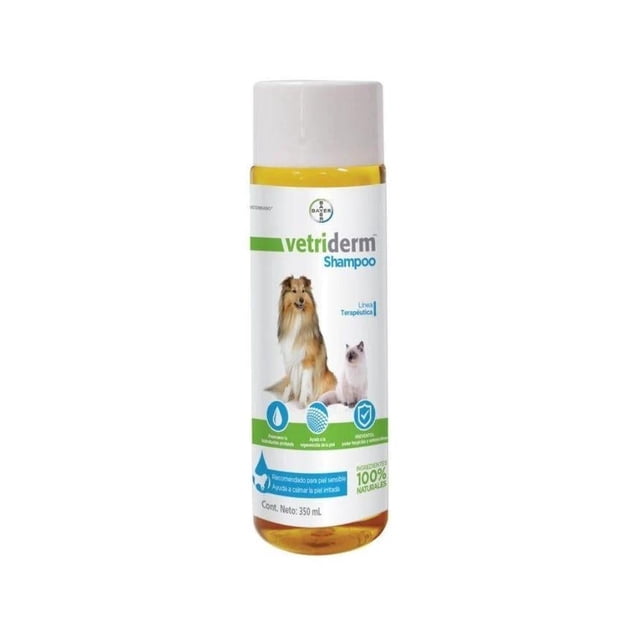 Vetriderm Shampoo Terapéutico para Perros y Gatos 350 ML BAYER Vetriderm 350ml