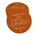 thumbnail image 1 of Inkdotpot Pack Of 100 Real Silver Foil Paper Tags Thank You For Celebrating With Me Birthday Favor Hang Tags, 1 of 6