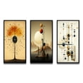 thumbnail image 2 of Designart "Retro Illustration Infinite Possibilities" Modern Geometric Framed Wall Art Set Of 3 - Yellow Abstract Frame Gallery Set For Office Decor, 2 of 6