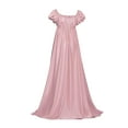 thumbnail image 4 of NSLGXD Regency Victorian Tea Party Gown Empire Waist Dress Boat Neck Short Sleeve Pleated Halloween Costumes, 4 of 6