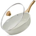 thumbnail image 1 of Nonstick Ceramic Saute Pan 10-Inch, Non-toxic Deep Frying Pan Skillet with Lid, Healthy Jumbo Cooker, Stay Cool Handle, Induction Compatible, PFOA & PFAS Free, 1 of 8