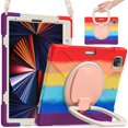 thumbnail image 3 of Funda con soporte de anillo ajustable para iPad de 9,7 pulgadas (2018) con correa para el hombro, gran soporte de anillo ajustable, protección contra golpes., 3 of 5