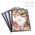 thumbnail image 2 of 4PCS Menu Covers, Menu Covers 8.5X11Inch, Menu Holder 4 Page 8 View, Restaurant Menu Covers for A4, 2 of 5