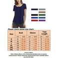 thumbnail image 4 of Innerwin T Shirt Solid Color Women Tops Summer Short Sleeve Fashion Tee Red S, 4 of 4