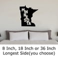 thumbnail image 2 of Minnesota Home Hometown United States Wall Decals for Walls Peel and Stick wall art murals Black Medium 18 Inch, 2 of 2