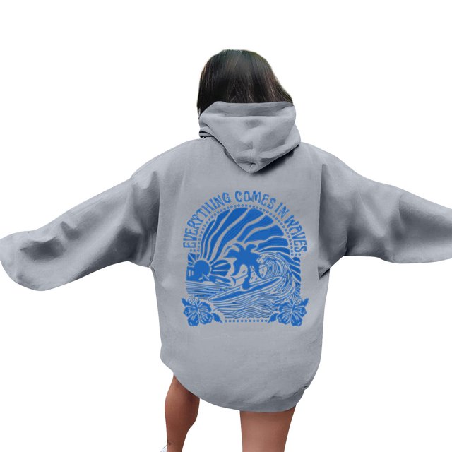 Sudadera con capucha rosa Palm Puff Gotyou para mujer tamaño XXL