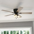 thumbnail image 5 of Brayton Black Transitional 3-Light Flush Mount Ceiling Fan with Light Kit, Pull Chain, Reversible Blades, 5 of 11