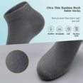 thumbnail image 3 of SERISIMPLE Women Thin Mesh Bamboo Ankle Breathable Sock Summer Low-Cut Socks 5 Pairs (Assorted2, Large), 3 of 6