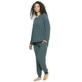 thumbnail image 2 of Felina - Serena V-Neck Top & Jogger Lounge Set | 2-Piece Ultra-Soft Knit Top & Pants Loungewear (Blue Wing Teal, Large), 2 of 3