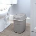 thumbnail image 6 of Bath Bliss 2.5 gal Sailor Knot Plastic Swing Top Bathroom Trash Can, Gray, 6 of 6