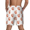 thumbnail image 3 of Kdxio Orange Fox Print Men's Swim Trunks with Compression Liner 7 Inch Inseam Quick Dry Swim Shorts, 3 of 7