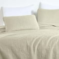 thumbnail image 4 of Chezmoi Collection Luca 3-Piece Oversized Bedspread Set, Queen Size, Ivory, Summer Quilt Lightweight Microfiber Bedspread 100 x 106, Floral Medallion Pattern Coverlet for All Season, 4 of 9
