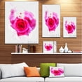 thumbnail image 3 of Pink Hand drawn Rose on White - Floral Canvas Art Print, 3 of 4