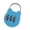 Blue, variant on tooloflife Mini 3 Digital Password Padlock Mechanical Security Lock for Gym School Backyard Garden Fence Doors Cartoon Shape