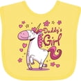 thumbnail image 3 of Inktastic Daddy's Girl Unicorn Girls Baby Bib, 3 of 4