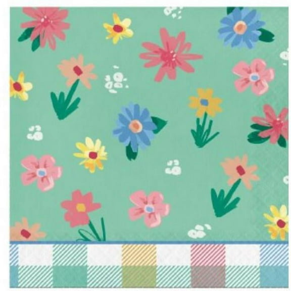 Creative Converting 363088 6.5 in. Cottage Easter 2Ply Luncheon Napkin