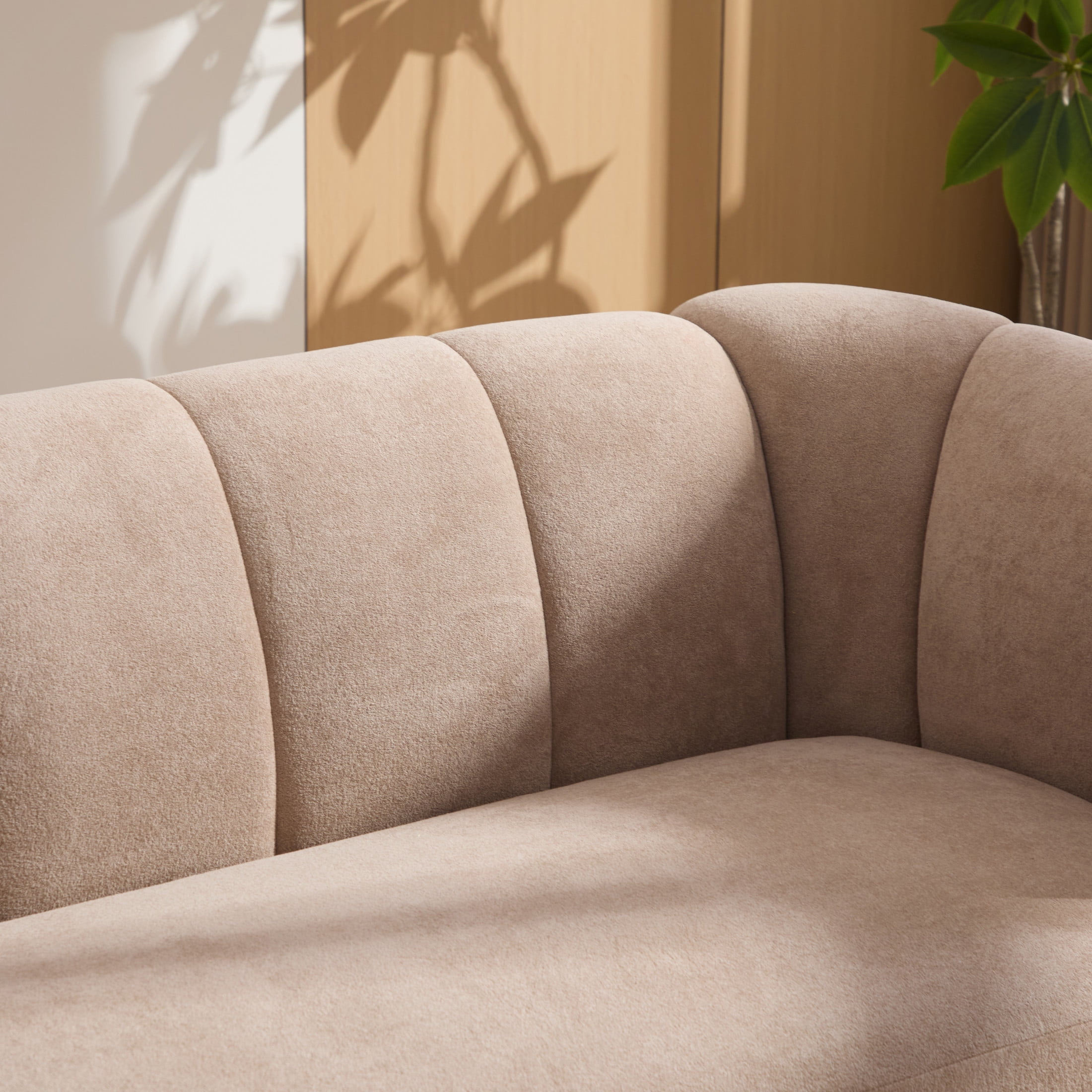Christopher Knight Home 80" Modern Curved Velvet Sofa, Upholstered Couch with 3 Seats, Nomad