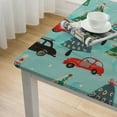 thumbnail image 4 of BANET Tablecloth Vinyl Flannel Backed, Car Truck Theme Print Table Cover,Rectangle Tables White, 4 of 7