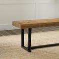 thumbnail image 6 of Walker Edison Modern Farmhouse Solid Wood Dining Bench, Barnwood, 6 of 13